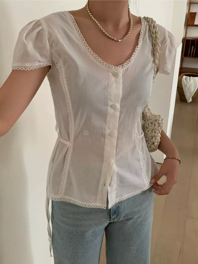 Breathe - Korean Women Fashion - #thatsdarling - Gaberdine Blouse