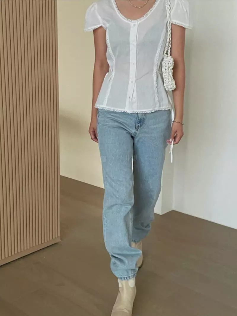 Breathe - Korean Women Fashion - #momslook - Gaberdine Blouse - 4