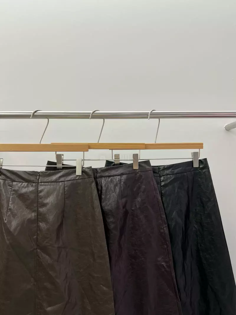 Browns - Korean Women Fashion - #vintageinspired - Bo Leather Skirt - 4