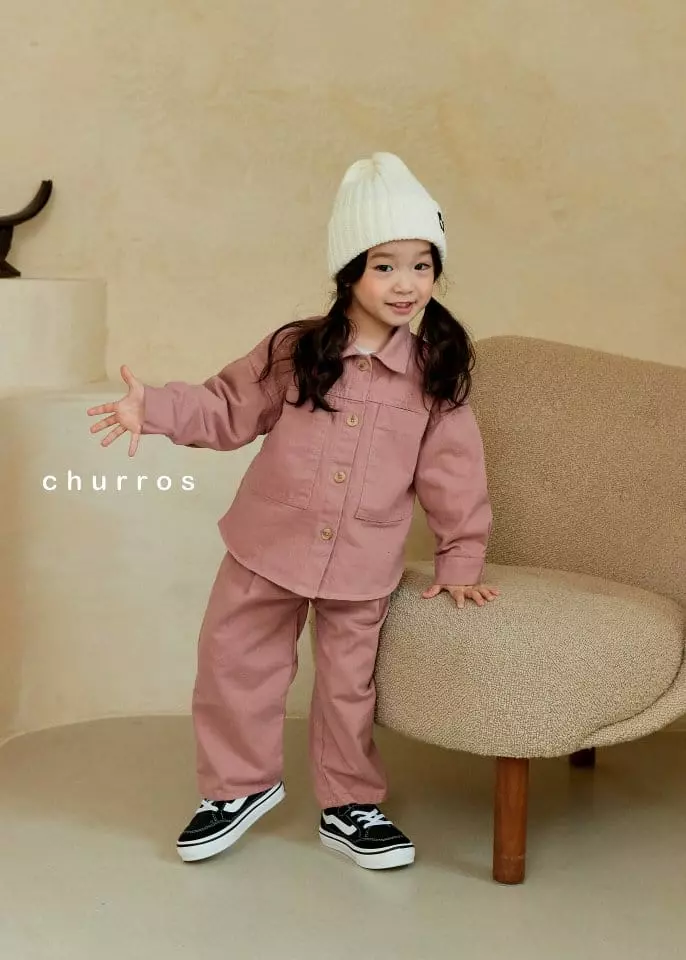 Churros - Korean Children Fashion - #Kfashion4kids - Big Pocket Shirt Jacket