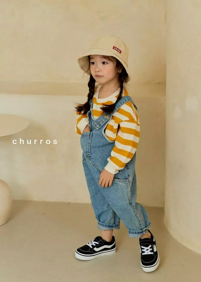 Churros - Korean Children Fashion - #Kfashion4kids - You Are Denim Dungarees Pants - 8