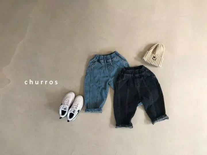 Churros - Korean Children Fashion - #Kfashion4kids - Double Slit Jeans - 7