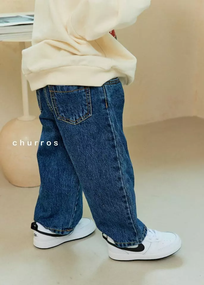Churros - Korean Children Fashion - #stylishchildhood - Easy Wide Jeans - 4