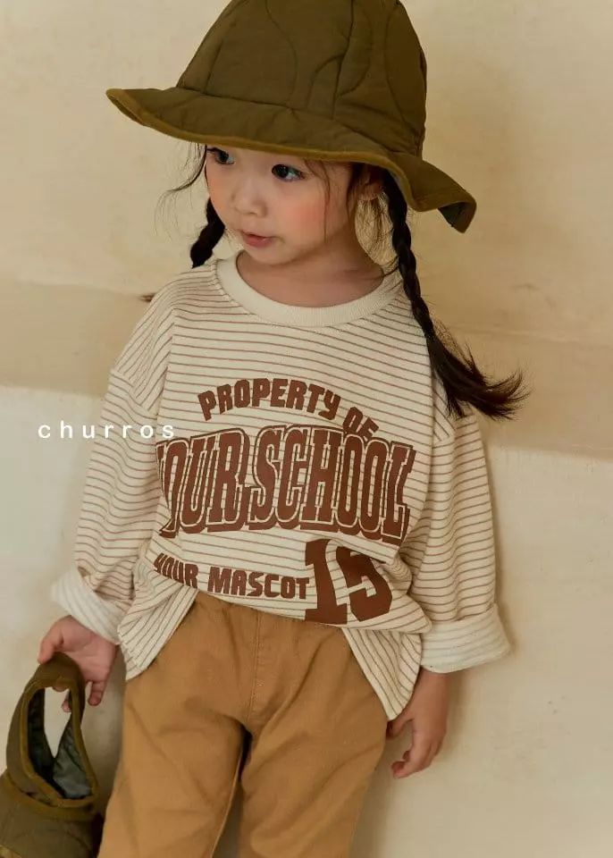 Churros - Korean Children Fashion - #childofig - School Stripes Sweatshirt - 3