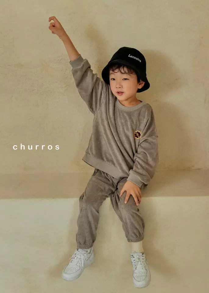 Churros - Korean Children Fashion - #childofig - Towel Top Bottom Set - 11