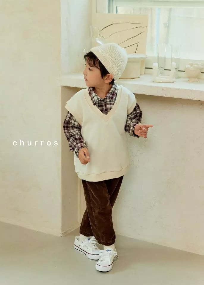 Churros - Korean Children Fashion - #childofig - Free Check Shirt - 9