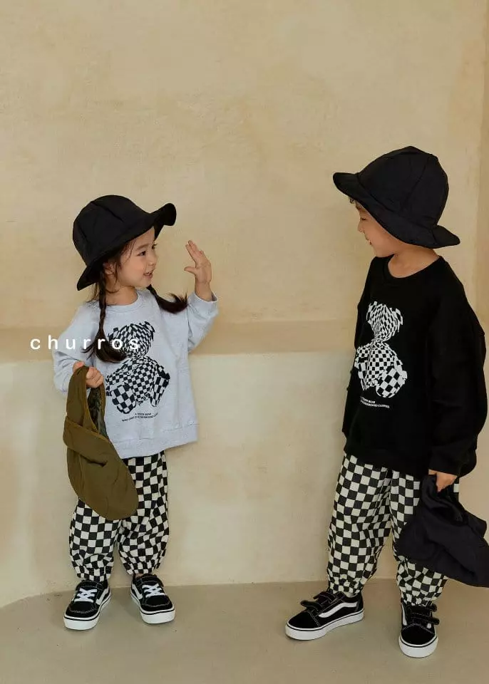 Churros - Korean Children Fashion - #childofig - Check Board Pants - 6