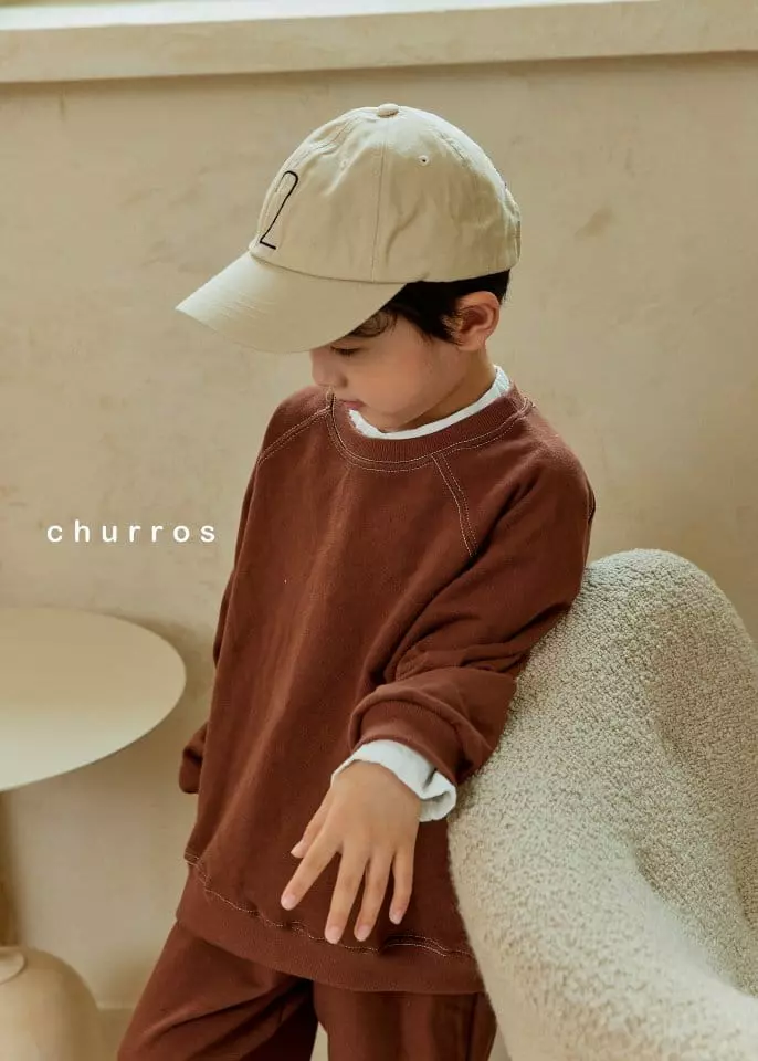 Churros - Korean Children Fashion - #childrensboutique - Stitch Color Top Bottom Set - 5