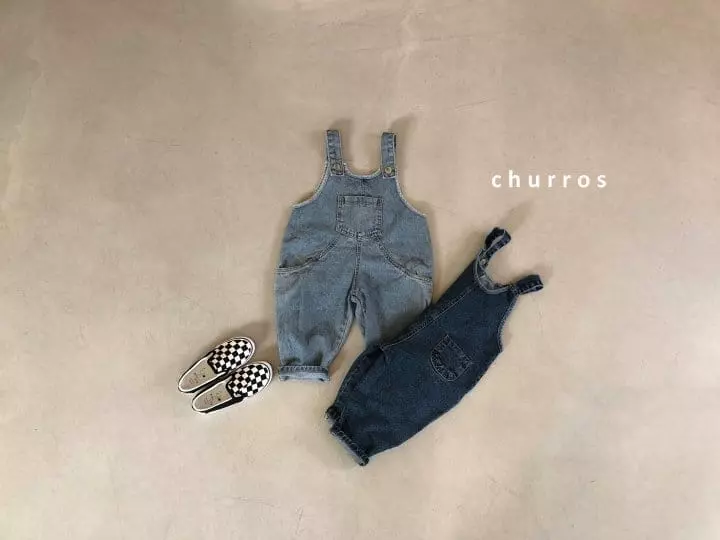Churros - Korean Children Fashion - #designkidswear - You Are Denim Dungarees Pants - 2