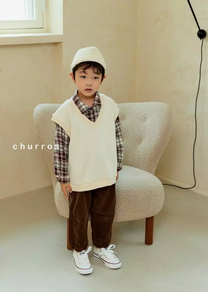 Churros - Korean Children Fashion - #designkidswear - Rib Slit Pants