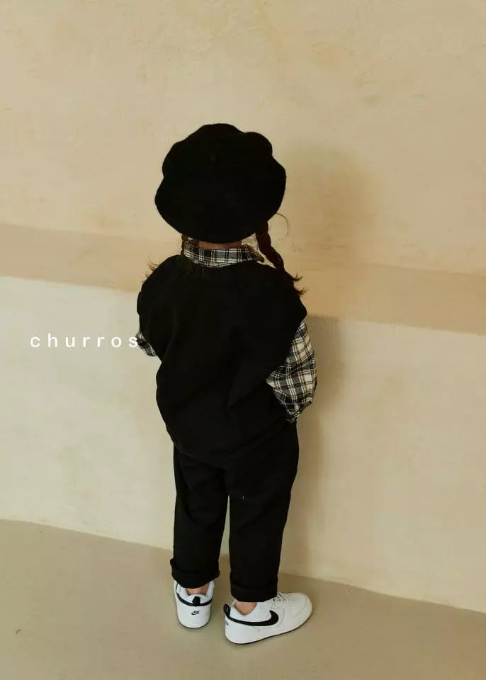 Churros - Korean Children Fashion - #designkidswear - Friends V Neck Vest - 12