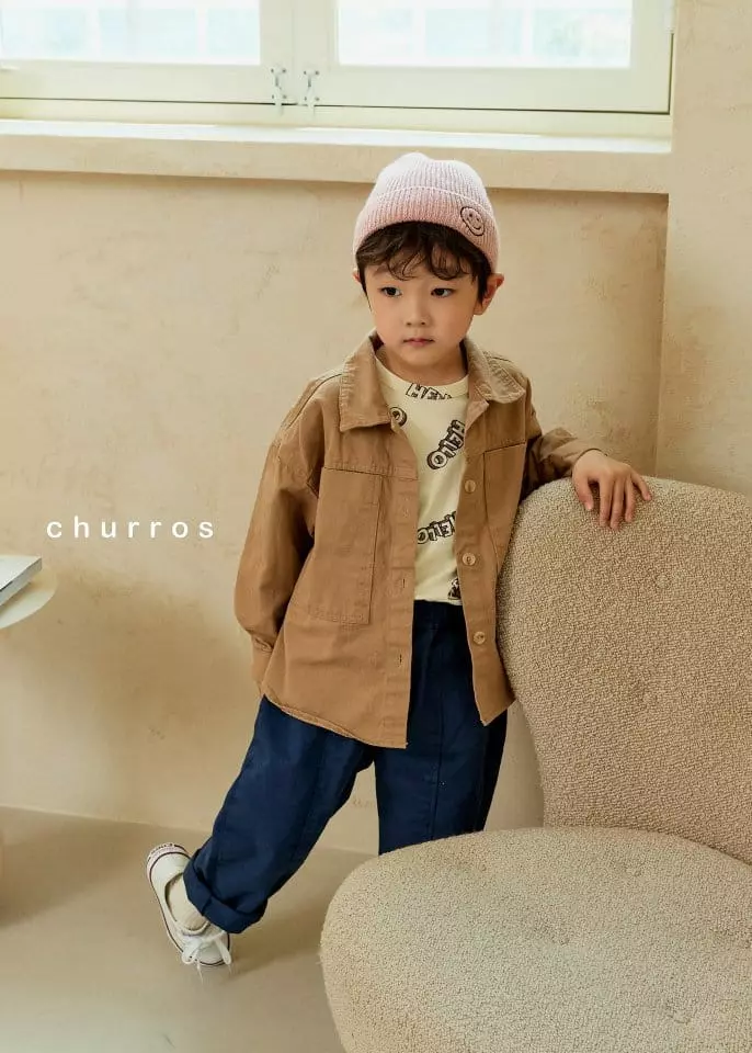Churros - Korean Children Fashion - #discoveringself - Big Pocket Shirt Jacket - 12