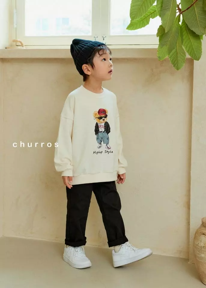 Churros - Korean Children Fashion - #discoveringself - Hip Star Bear Sweatshirt - 4