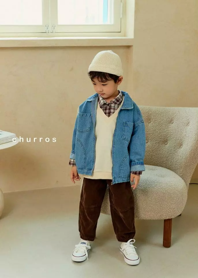 Churros - Korean Children Fashion - #fashionkids - Rib Slit Pants - 3