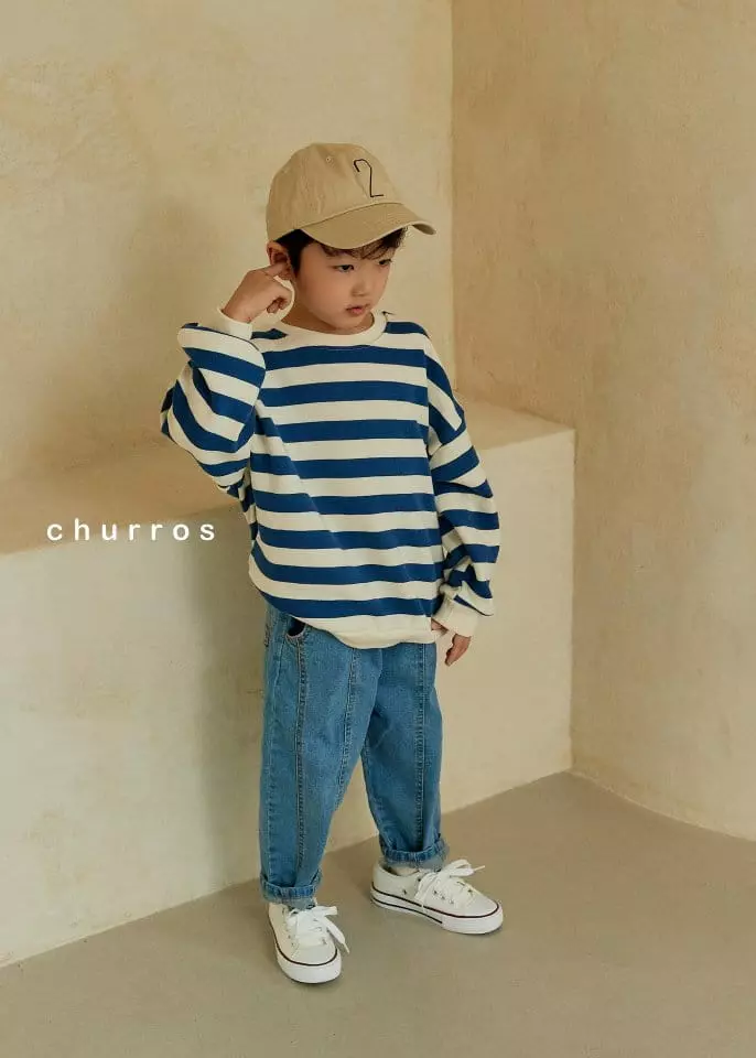 Churros - Korean Children Fashion - #kidsshorts - Stripes Sweatshirt - 3