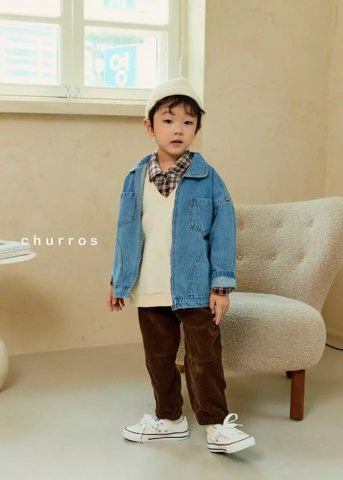 Churros - Korean Children Fashion - #fashionkids - Rib Slit Pants - 4