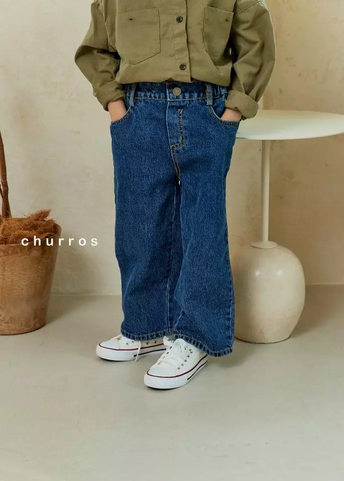 Churros - Korean Children Fashion - #kidsstore - Easy Wide Jeans - 10