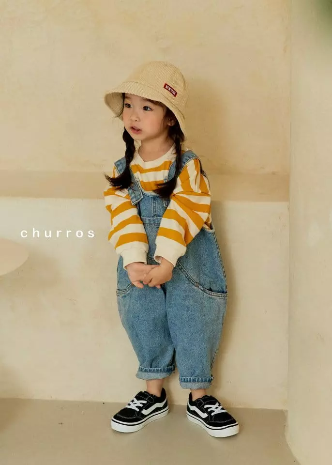 Churros - Korean Children Fashion - #kidsstore - You Are Denim Dungarees Pants - 6