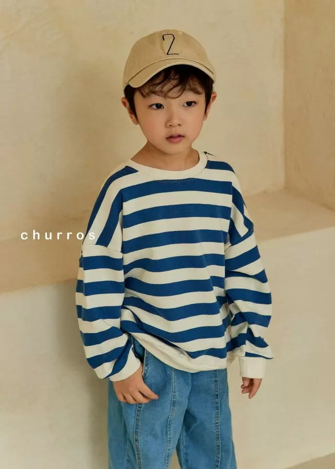 Churros - Korean Children Fashion - #kidsshorts - Stripes Sweatshirt - 4