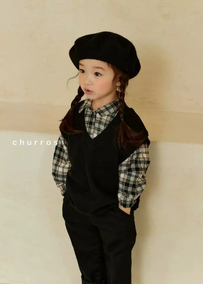 Churros - Korean Children Fashion - #kidsstore - Free Check Shirt - 2