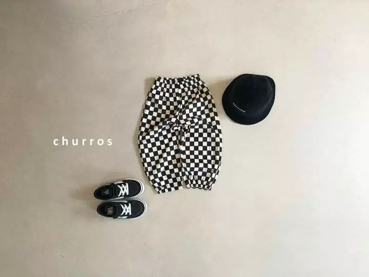 Churros - Korean Children Fashion - #kidsstore - Check Board Pants - 12