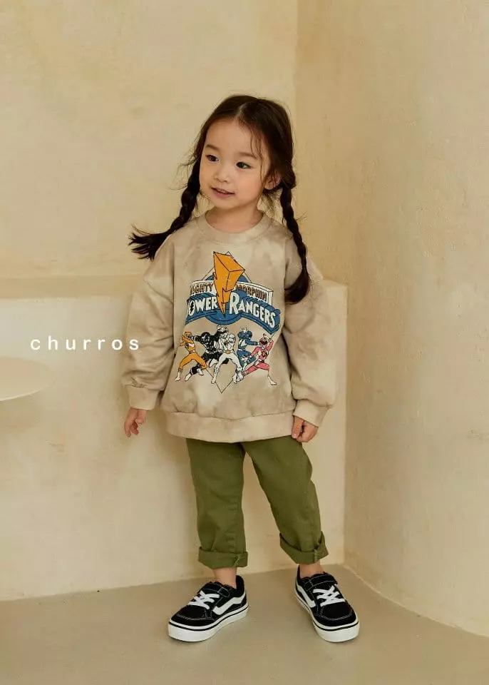 Churros - Korean Children Fashion - #kidzfashiontrend - Ranger Paint Sweatshirt - 12