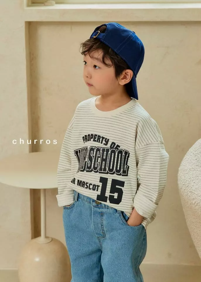 Churros - Korean Children Fashion - #kidzfashiontrend - School Stripes Sweatshirt - 10