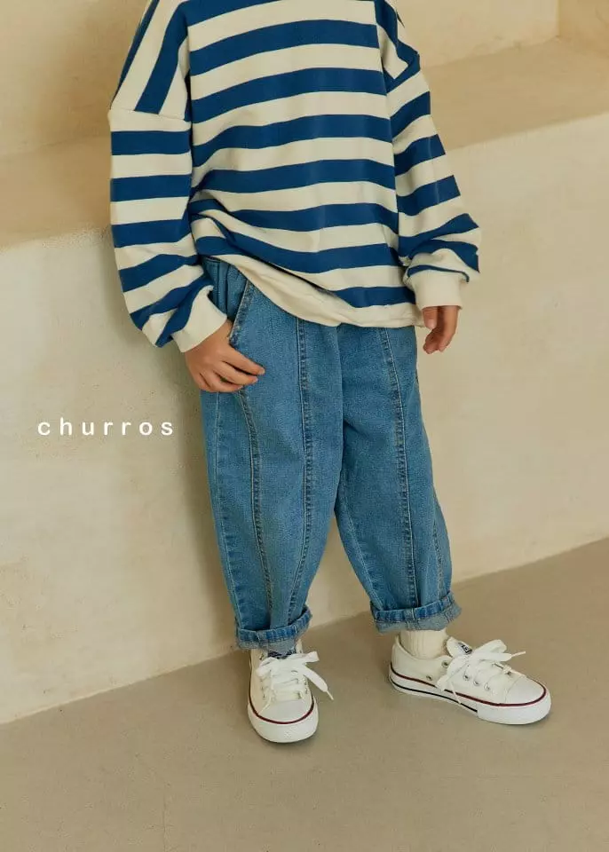 Churros - Korean Children Fashion - #kidzfashiontrend - Double Slit Jeans - 6