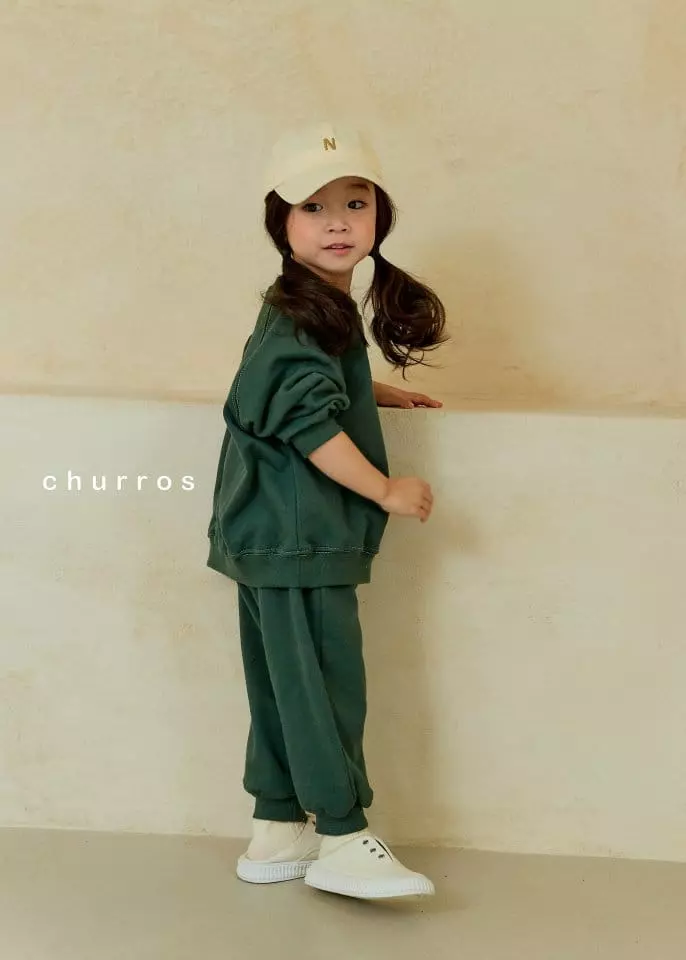 Churros - Korean Children Fashion - #kidzfashiontrend - Stitch Color Top Bottom Set - 11