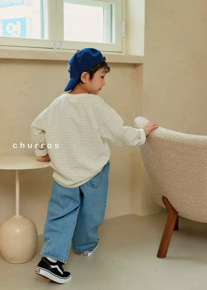 Churros - Korean Children Fashion - #littlefashionista - School Stripes Sweatshirt - 12