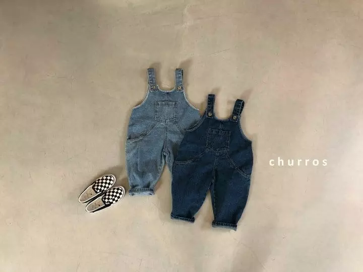 Churros - Korean Children Fashion - #littlefashionista - You Are Denim Dungarees Pants - 9