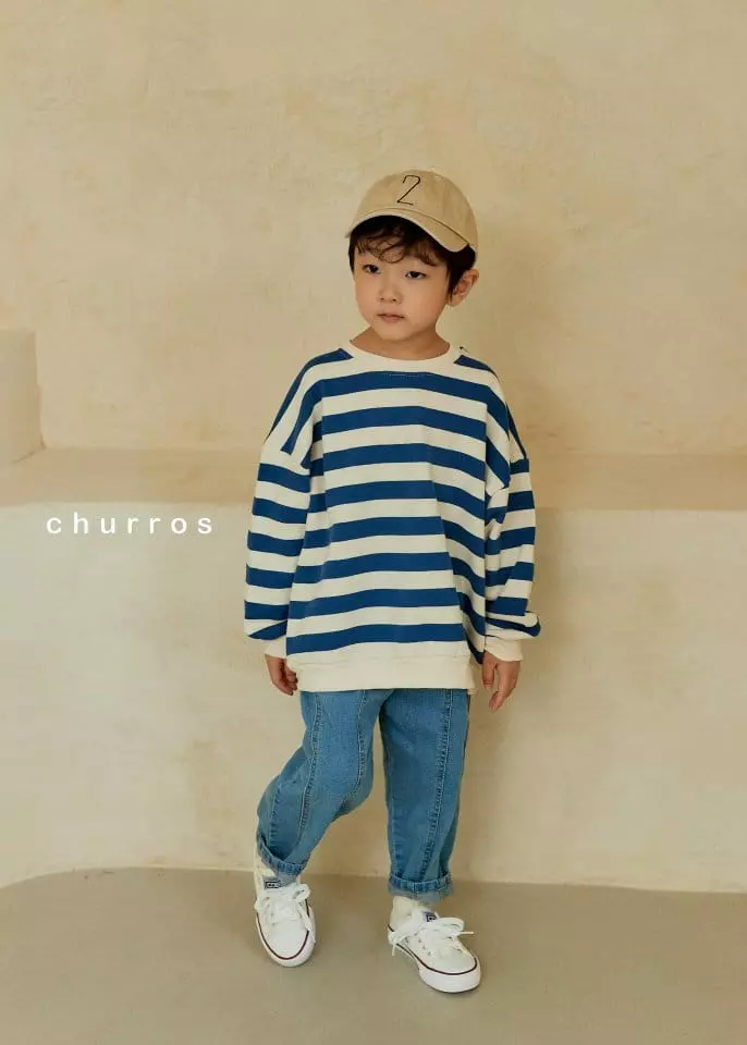 Churros - Korean Children Fashion - #littlefashionista - Stripes Sweatshirt - 7