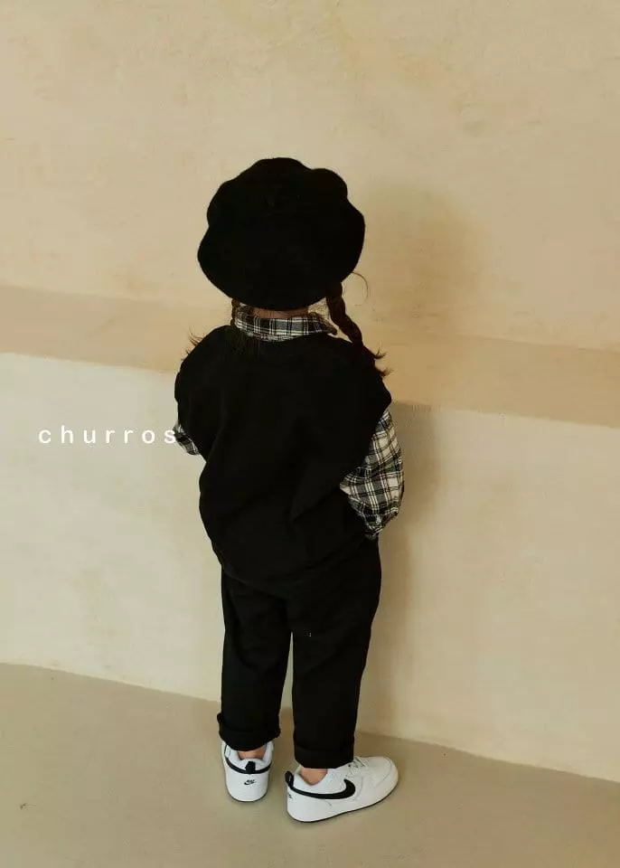 Churros - Korean Children Fashion - #littlefashionista - Free Check Shirt - 5