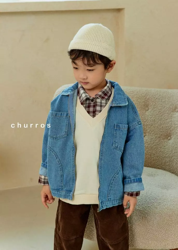 Churros - Korean Children Fashion - #littlefashionista - Minimal Over Jacket - 2