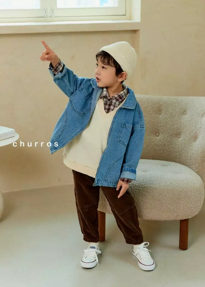 Churros - Korean Children Fashion - #magicofchildhood - Minimal Over Jacket - 3