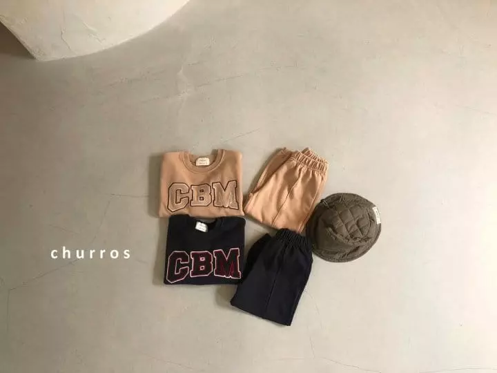 Churros - Korean Children Fashion - #minifashionista - CBM Embroidery Top Bottom Set - 2