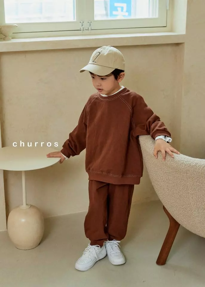 Churros - Korean Children Fashion - #minifashionista - Stitch Color Top Bottom Set
