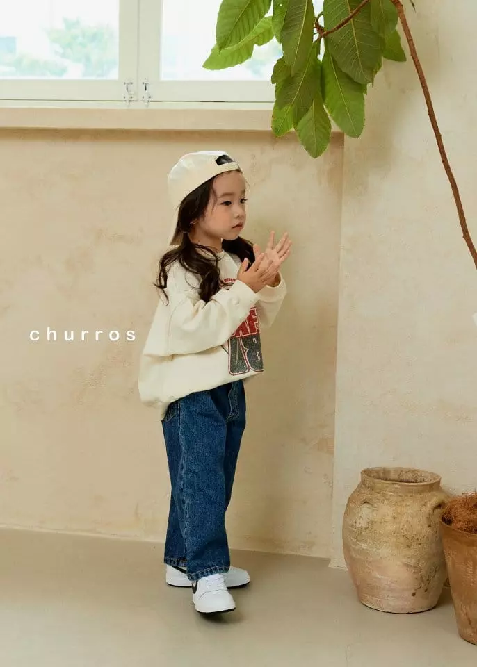 Churros - Korean Children Fashion - #stylishchildhood - Easy Wide Jeans - 3