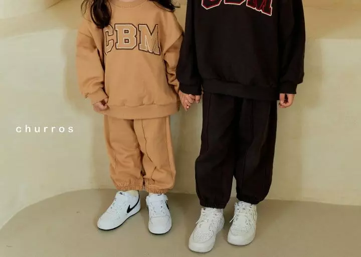 Churros - Korean Children Fashion - #toddlerclothing - CBM Embroidery Top Bottom Set - 5