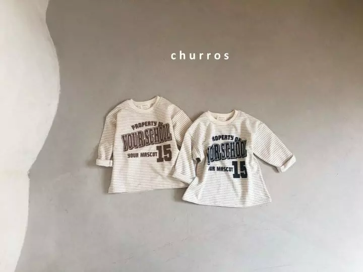Churros - Korean Children Fashion - #toddlerclothing - School Stripes Sweatshirt