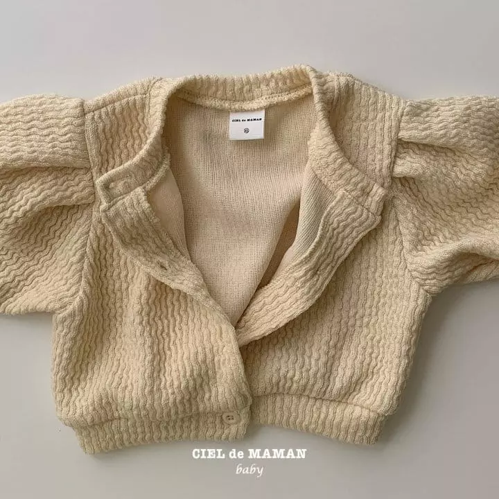 Ciel De Maman - Korean Baby Fashion - #babyboutiqueclothing - Cherry Cardigan Top Bottom Set - 3