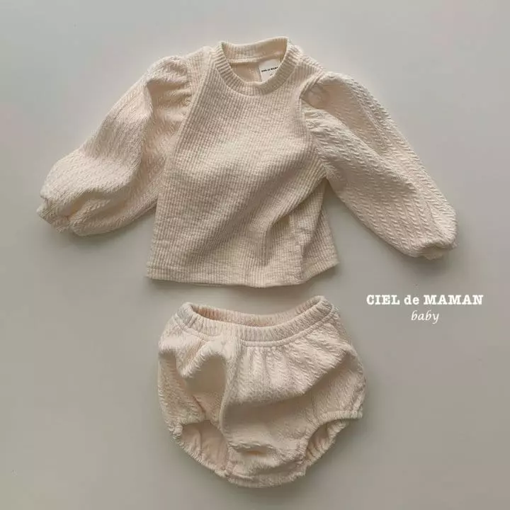 Ciel De Maman - Korean Baby Fashion - #babyboutiqueclothing - Ribbon Bloomer Set - 2