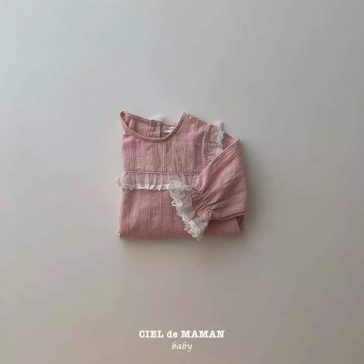 Ciel De Maman - Korean Baby Fashion - #babyboutiqueclothing - Pink Lace Bodysuit - 11