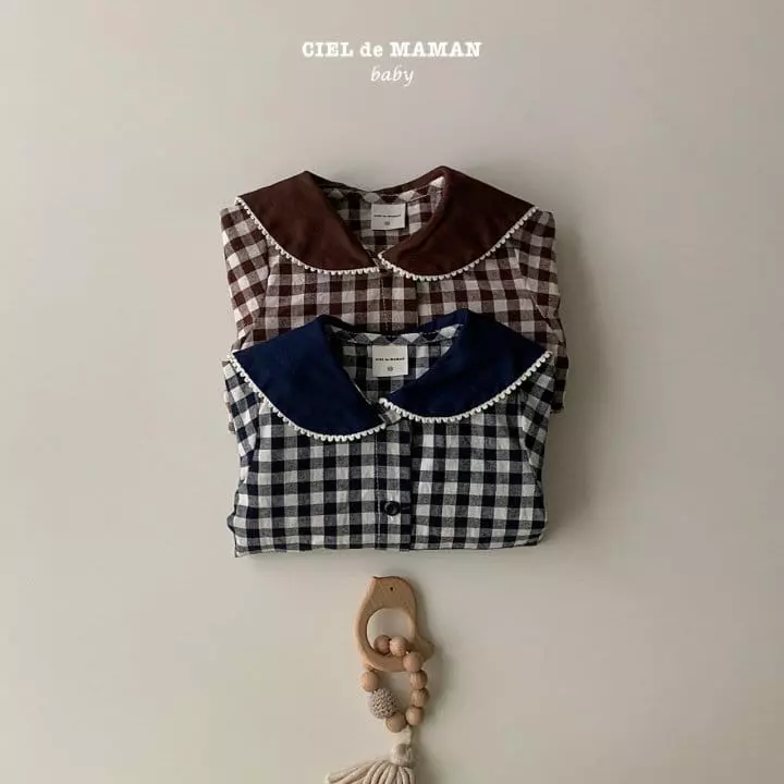 Ciel De Maman - Korean Baby Fashion - #babyclothing - Sailor Check Bodysuit - 11