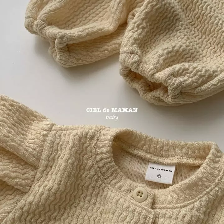 Ciel De Maman - Korean Baby Fashion - #babyfever - Cherry Cardigan Top Bottom Set - 6