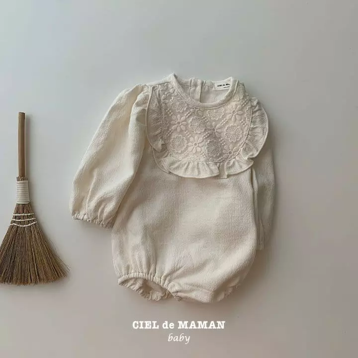Ciel De Maman - Korean Baby Fashion - #babyfever - Frill Snow Bodysuit - 2