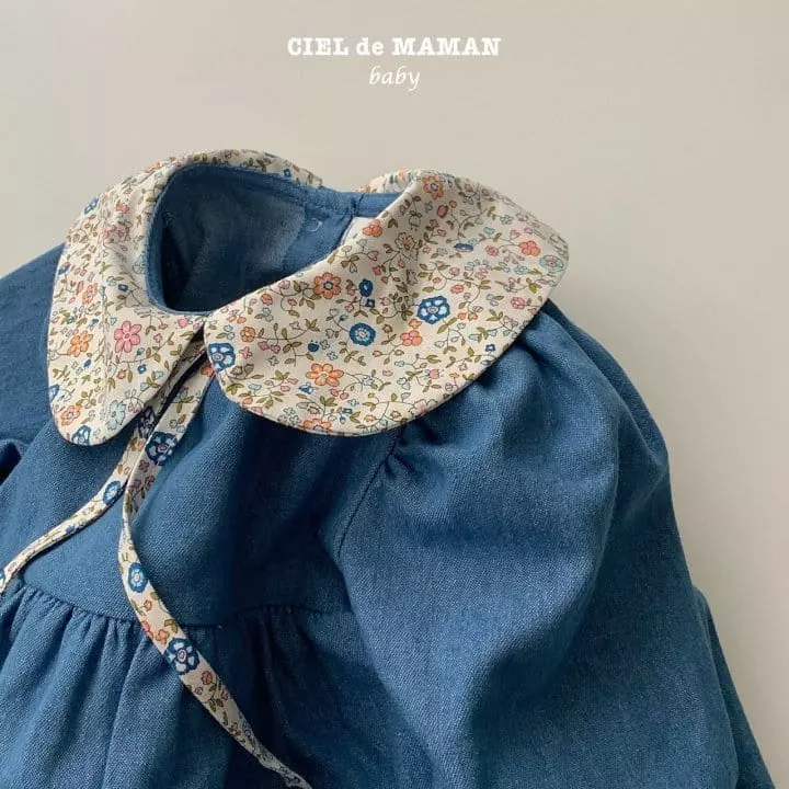 Ciel De Maman - Korean Baby Fashion - #babygirlfashion - Denim Liberty Bodysuit - 2