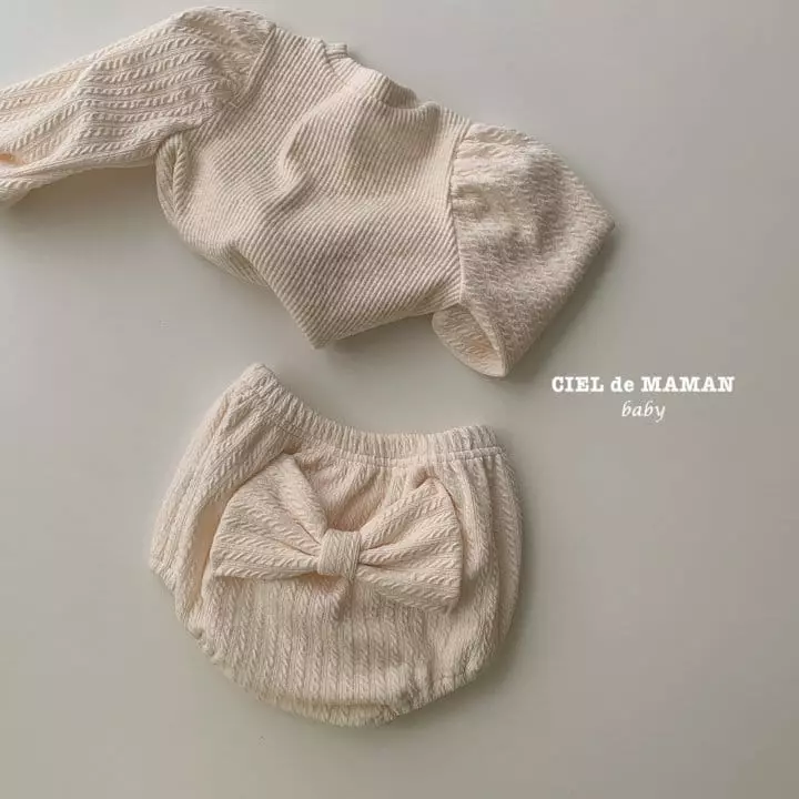 Ciel De Maman - Korean Baby Fashion - #babylifestyle - Ribbon Bloomer Set - 7