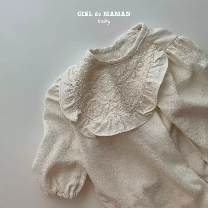 Ciel De Maman - Korean Baby Fashion - #babygirlfashion - Frill Snow Bodysuit - 4