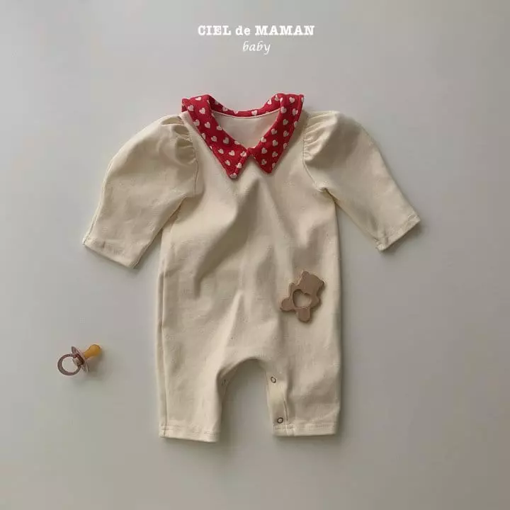 Ciel De Maman - Korean Baby Fashion - #babyoninstagram - Heart Collar Bodysuit - 7